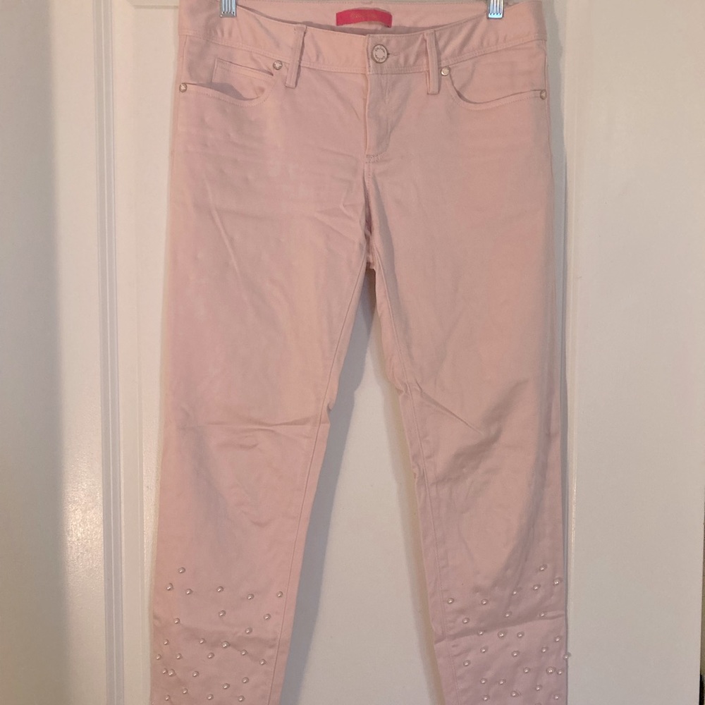 Pearl Embellished Skinny Jean